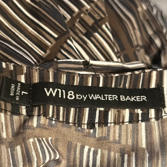 W118 by Walter Baker brown print halter maxi dress Sz L - Picture 5 of 6